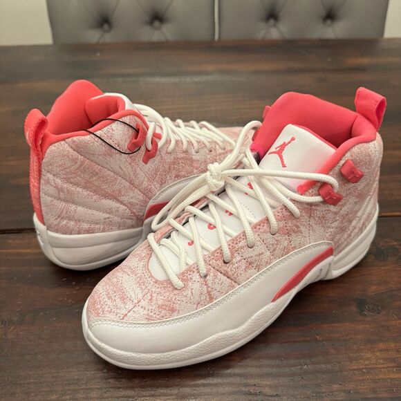 Air Jordan 12 Retro GS Arctic Pink Punch Shoes - Picture 3 of 9